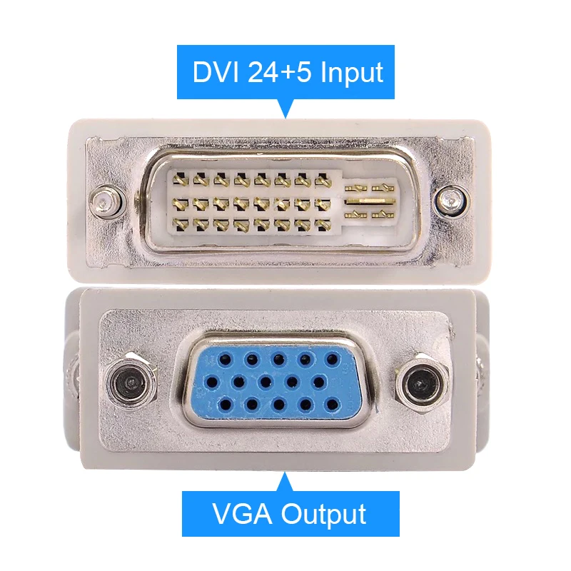 EGRINCY 1080P DVI-I 24+ 5 к VGA адаптер DVI Мужской к VGA Женский конвертер цифровой видео кабель адаптер для ПК, мониторы и ТВ-проектор