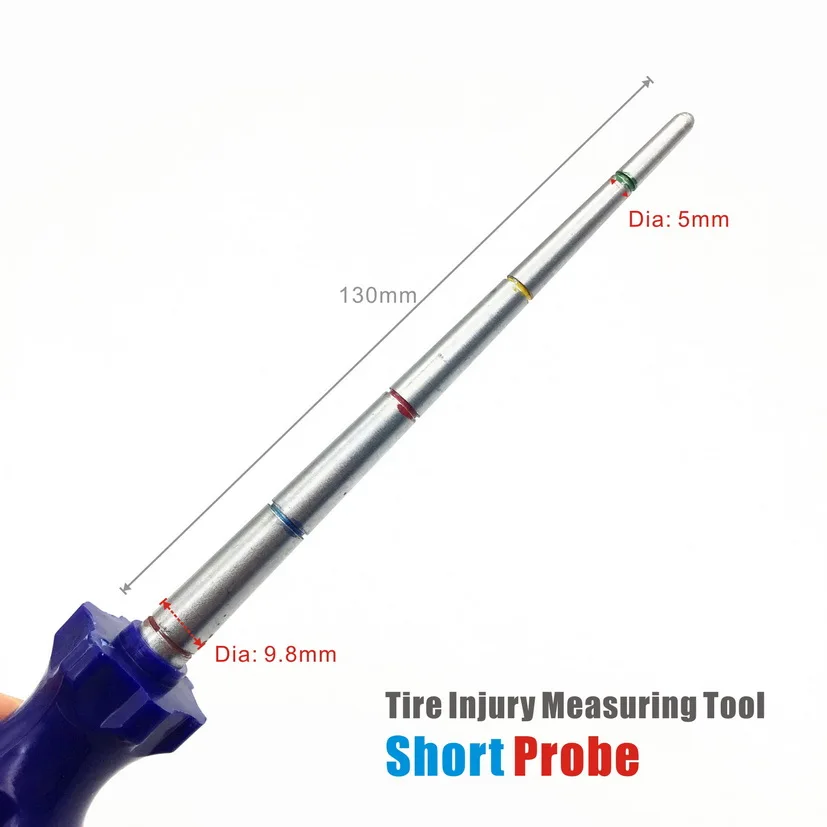 1 шт. инструмент для измерения травм шин длинный/короткий зонд острый шило спиральные инструменты для склеивания Инструменты для ремонта шин отверстие для ногтей измерительная вставка для вилки - Цвет: MeasuringShort Probe