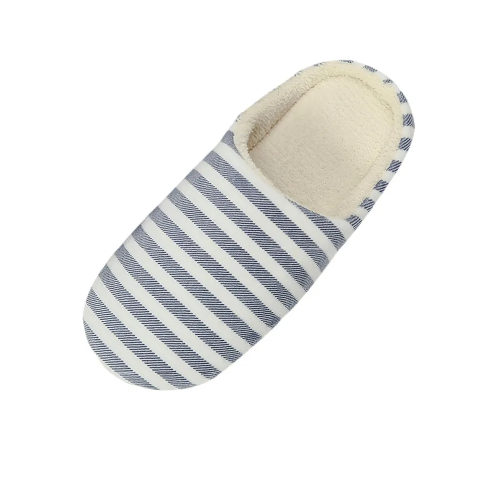 Sleeper#501 NEW Women Men Warm Striped Slipper Indoors Anti-slip Winter House Shoes casual home ladies hot Free Shipping