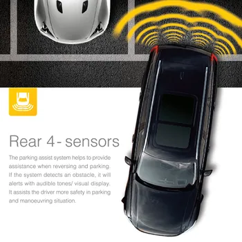 

4 Sensors Parking Assist System Car Parking Sensor Reverse Radar Alert System with External Audible Speaker Steelmate Ebat C1