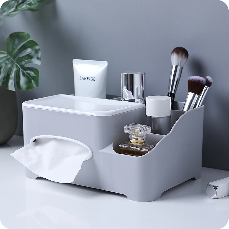 

Creative Simple Tissue Box Multi-function Plastic Napkin Dispenser Household Living Room Desktop Remote Control Holder
