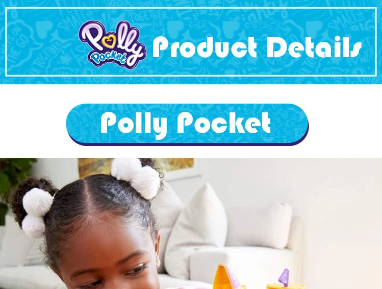 Polly Pocket Мини-кукла для девочек, 10 стилей, скрытая сцена в мире, девичий домик, куклы, оригинальные игрушки для детей, Русалочка, детская игрушка, реборн