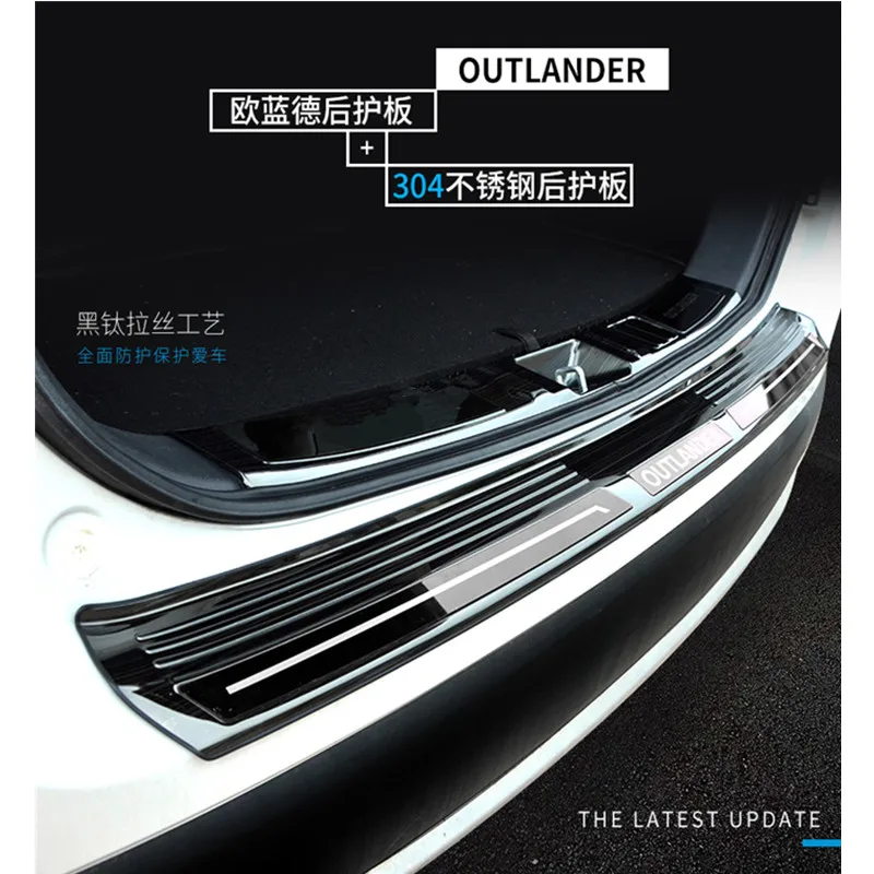 

High quality stainless steel rear windowsill panel,Rear bumper Protector Sill For Mitsubishi Outlander 2013-2018 Car-styling