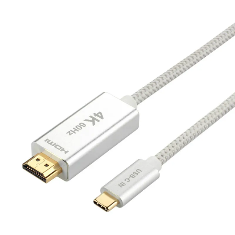 USB C к HDMI плетеный 4K @ 60HZ Тип кабель для 2017/2016 Macbook Pro 2015 Новый 2017 iMac Google Chromebook|Кабели