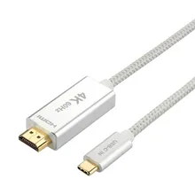 USB C to HDMI, Braided 4K@60HZ USB Type C to HDMI Cable for 2017/2016 Macbook Pro, 2015 New Macbook, 2017 iMac,Google Chromebook