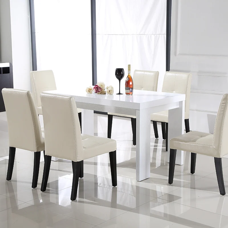 Pequeño apartamento minimalista moderno roble negro mesa de comedor rectangular mesa de restaurante tres bolsas en.jpg Mesas de comedor minimalistas