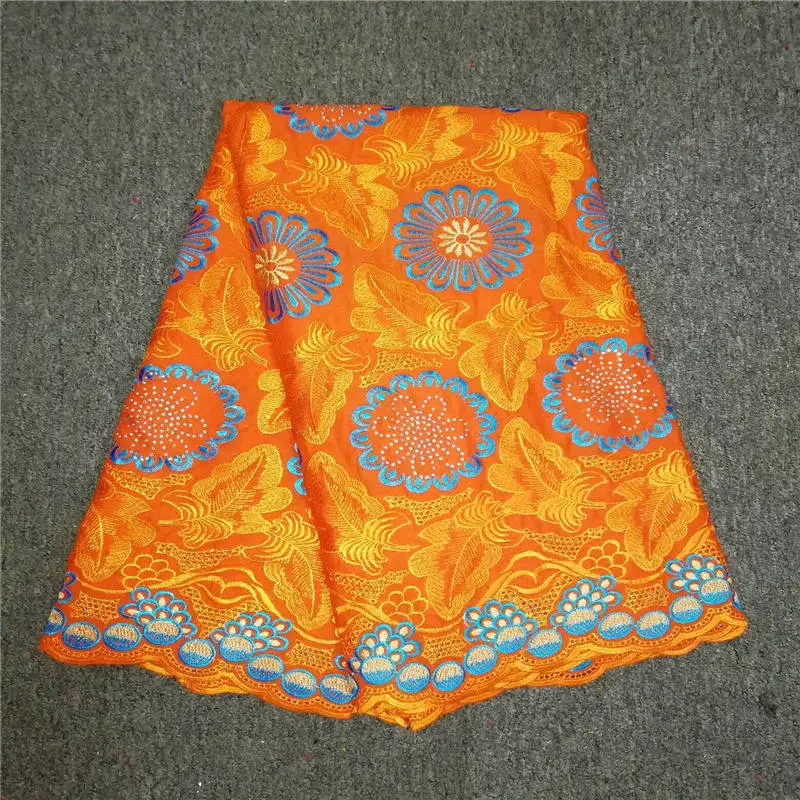 

YL!New arrival Beautiful Embroidered Elegant flowers pattern soft material African Cotton Lace,Free shipping Swiss Lace ! J53138
