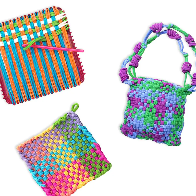 Craft Loops Weaving Loom Toy Yarn Craft Kids Learning Educational Toys Knitting Machine Weaving Knit Loom For Bag DIY Craft Tool (5)