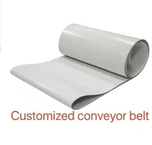 2000mm*200mm*3mm(Customized)PVC White Transmission Conveyor Belt Industrial Belt customized heat resistant pvc treadmill conveyor belt supplier