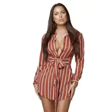 Autumn Striped Shirt Mini Dress Women Casaul Long Sleeve Turn-down Collar Sexy Women Dress Elegant Lace Up Shirts Dress Bestidos fashionable striped shirt collar high low dress for women