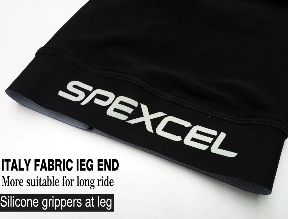 2017-SPEXCEL-Black-CYCLING-BIB-SHORTS-Race-cycling-bottom-Italy-miti-grippers-at-leg-4D-GEL (2)