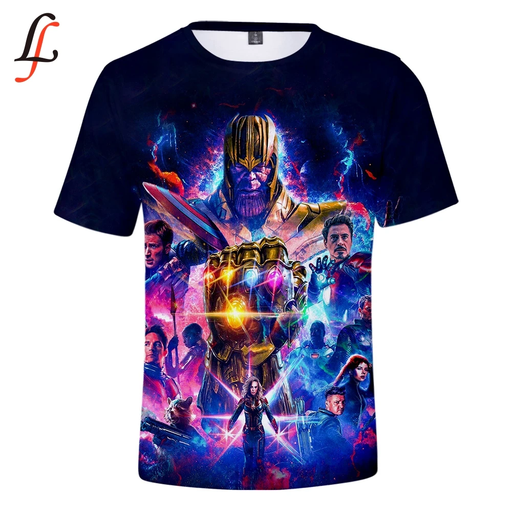 Мужская/женская футболка с 3D принтом Marvel Endgame коротким рукавом в стиле Харадзюку