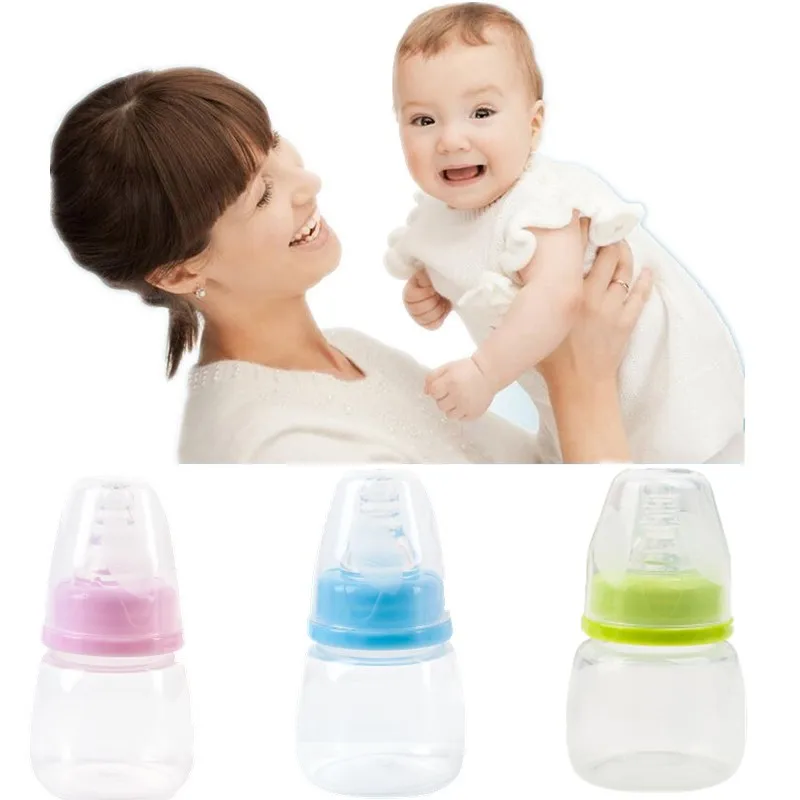 60 мл мини бутылочка для новорожденных младенческой кормящих молочный фруктовый сок воды Кормление Стандартный рот силиконовые соски