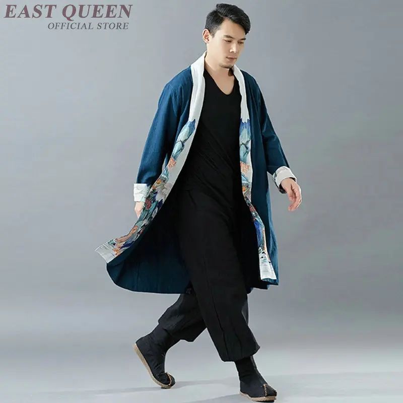 Traditional chinese dress men asian clothes wing chun clothing oriental robe chinese traditional costume KK2231 Y