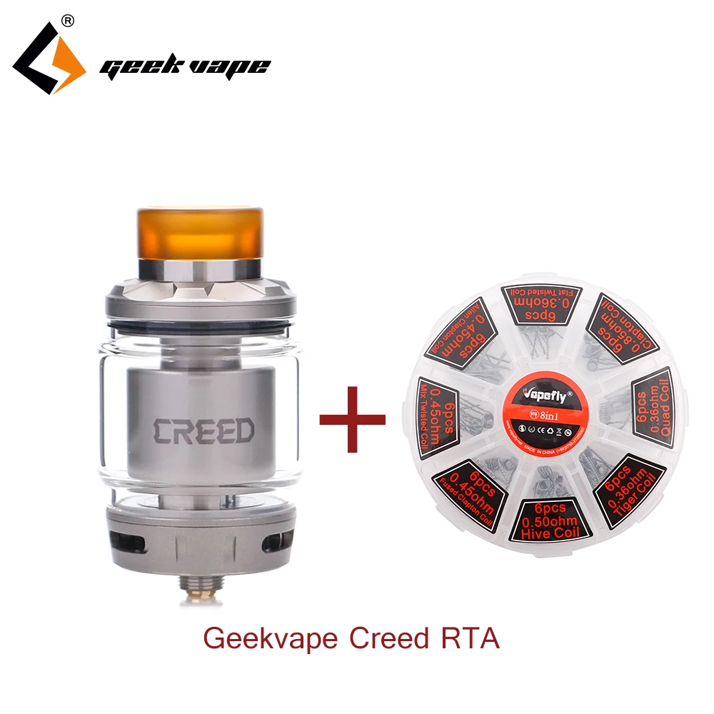 2019 лучший вкус RTA Geekvape Creed с 3 взаимозаменяемыми воздушными потоками 6 5 мл