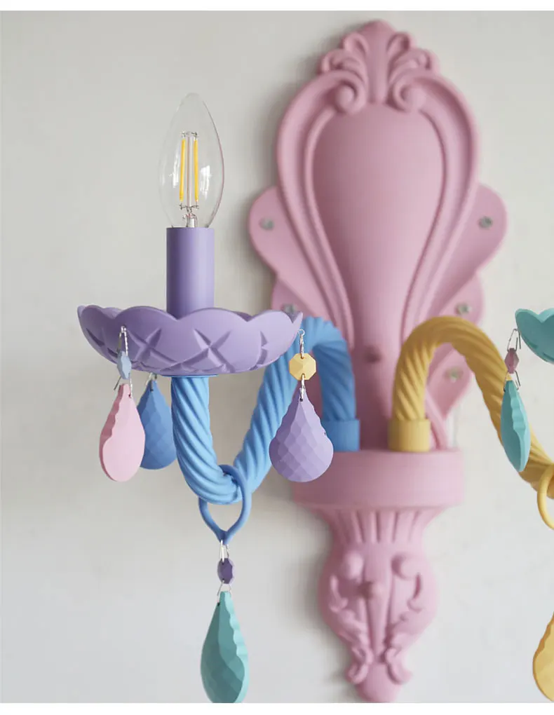 米度儿童房灯创意水晶壁灯现代简约彩色客厅电视墙壁灯北欧灯具-tmall_09