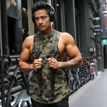 Семь Джо тренажерные залы Стрингер костюмы Бодибилдинг майка для мужчин фитнес синглет рубашка без рукавов одноцветное камуфляж мышцы