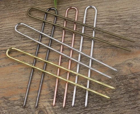 

10pcs/lot 2x120mm U Shape Needle Bun Hair Sticks/Pins Hairpins Silver/Antique Bronze Plated Fashion Hairwear DIY Findings