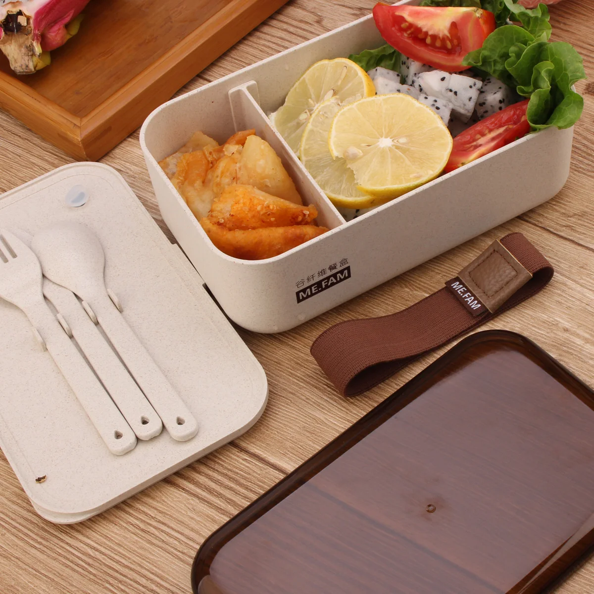 Japanese bento box can heated by microwave girl student adult portable