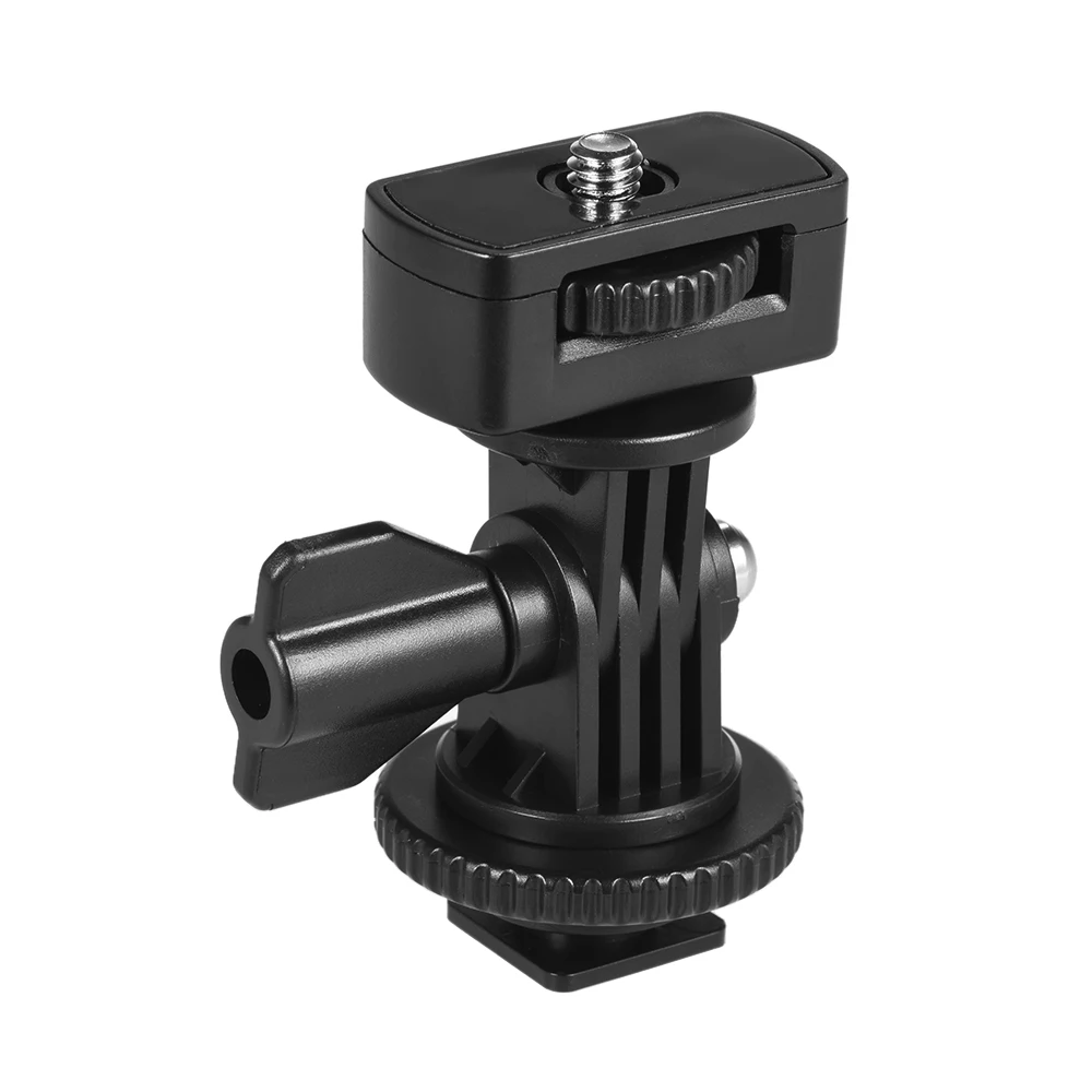 Universal Adjustable Cold Hot Shoe Mount Adapter with 1/4" Screw for LED Light Video Monitorin