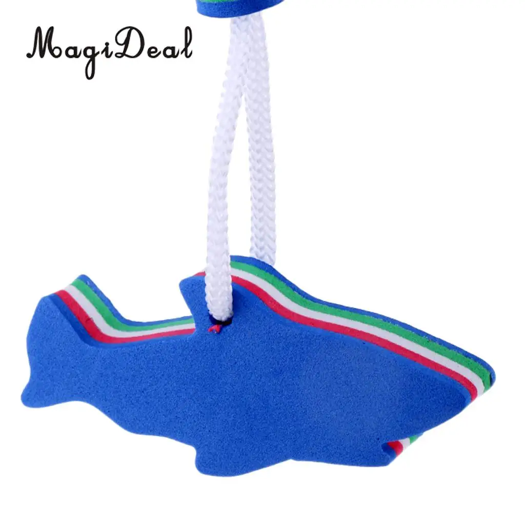 MagiDeal Lightweight Portable EVA Dolphin Shaped Water Floating Keyring Backpack Key Chain Water Sports Surf Swim Key Holder