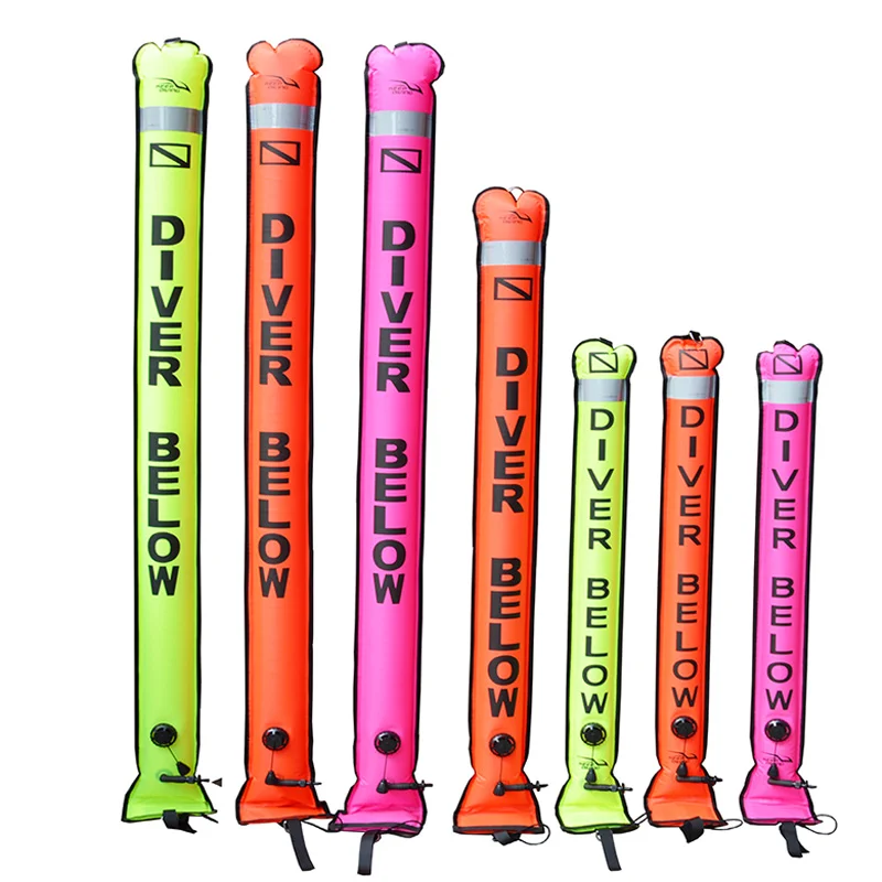 Diving SMB Colorful Visibility Safety Inflatable Scuba Surface Signal Marker C55K Sale | Спорт и развлечения