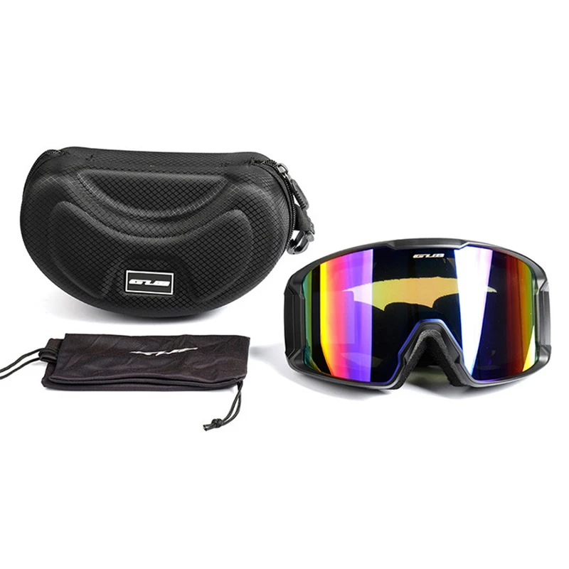 

Three-layer protective ski goggles anti-UV400 double-layer lens anti-fog Unisex goggles big ski mask for skiing cycling