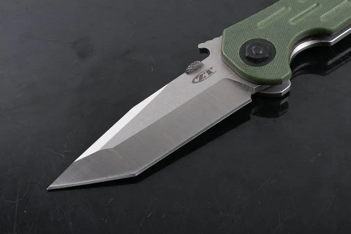 ZT0620 59-60HRC 9CR13MOV Лезвие камень промытый стальной ручкой тактический складной охотничий кемпинг уличный карманный нож EDC ручной инструмент - Цвет: Тёмно-синий