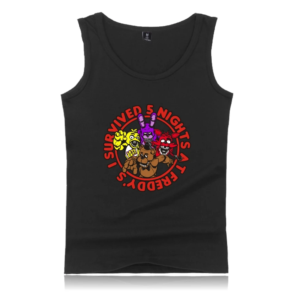 

Five Nights at Freddy's FNAF mens tank tops shirt hip hop summer gym vest fashion bodybuilding tank top men fitness clothing
