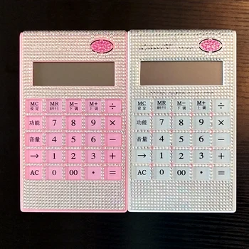 

2018 Kawaii Top Fashion Cute Calculator With Rhinestones Fashion Diamond & Music Transparent Bottom As Girl Gift Hotsell