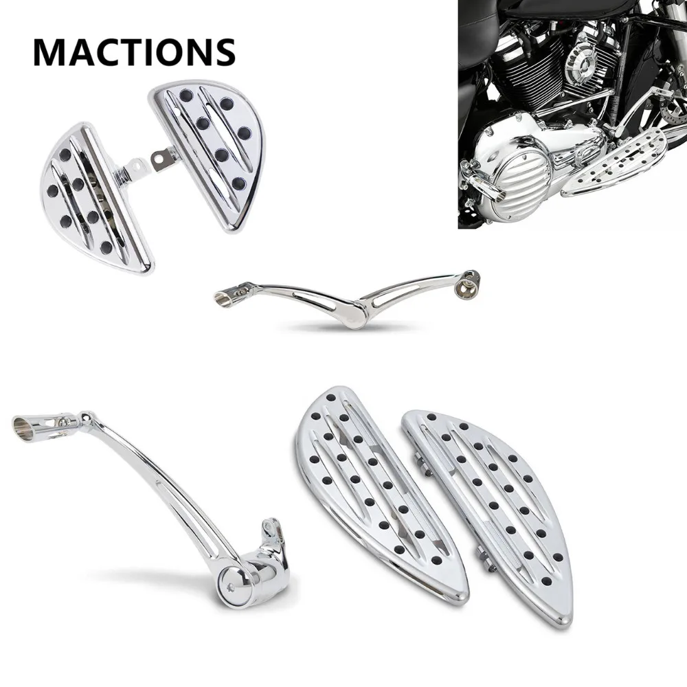 Chrome Front Rear Drive Floorboards Footpegs Brake Arm Kit Shift Lever
