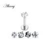 1,2x8x3mm 16G oro titanio anodizado internamente roscado punta superior gema piercing Labret para labio de labret Anillo trago pendiente ► Foto 2/6