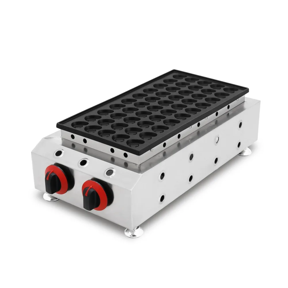 

Free shipping LPG Gas 50 holes heart shaped Stainless steel poffertjes grill machine/poffertjes machine