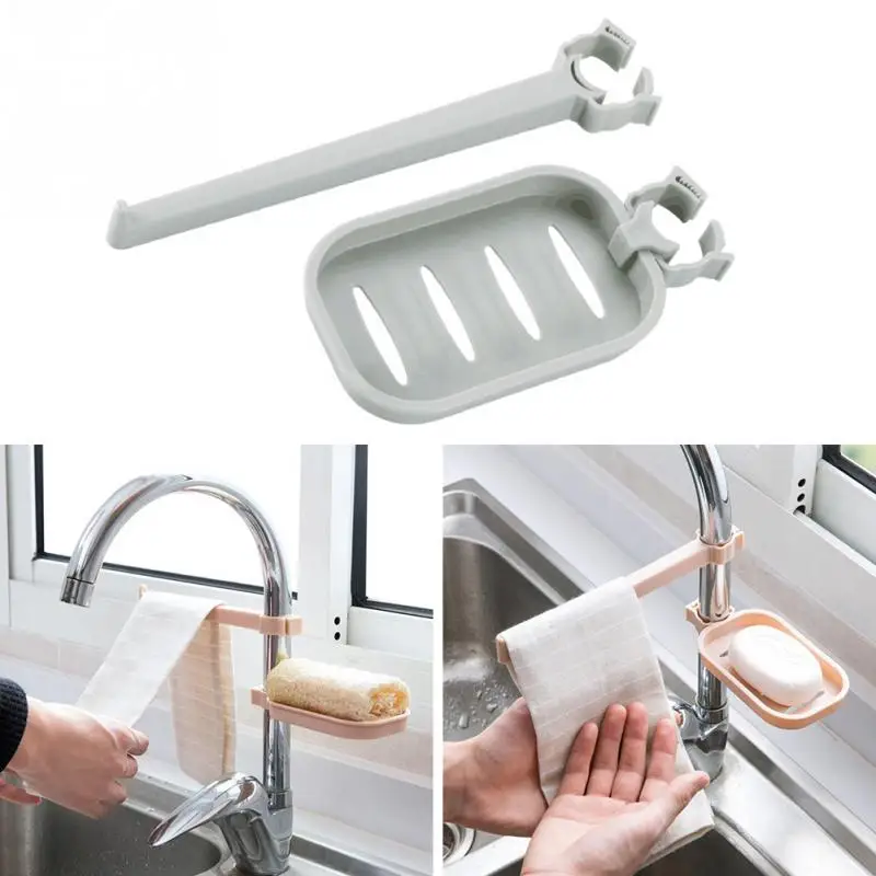 

Kitchen Supplies Storage Basket & Towel Rack Faucet Drain Rack Sink Storage Holder Kitchen Sponge Rags Drying Storage Rack