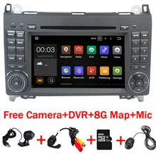 4 ядра 1024*600 2 DIN автомобильный DVD Android 7.1 для mercedes/Benz B200 W169 A160 Viano Vito GPS Navi Радио BT Встроенный Wi-Fi DVR карта
