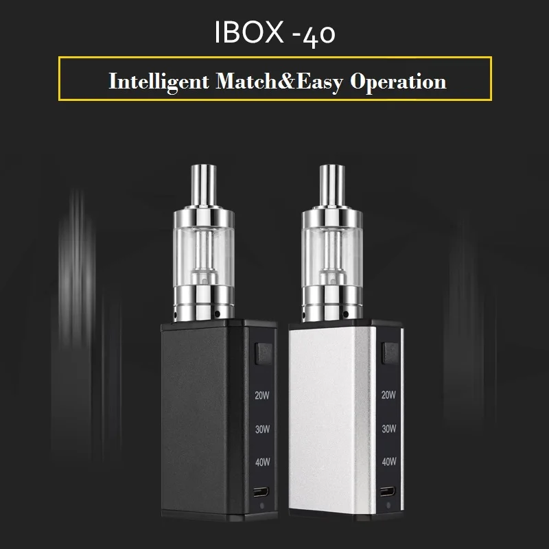 100% Оригинальные LEXINTONG IBOX-40 starter kit электронная сигарета комплект портативный IBOX 40 2 мл