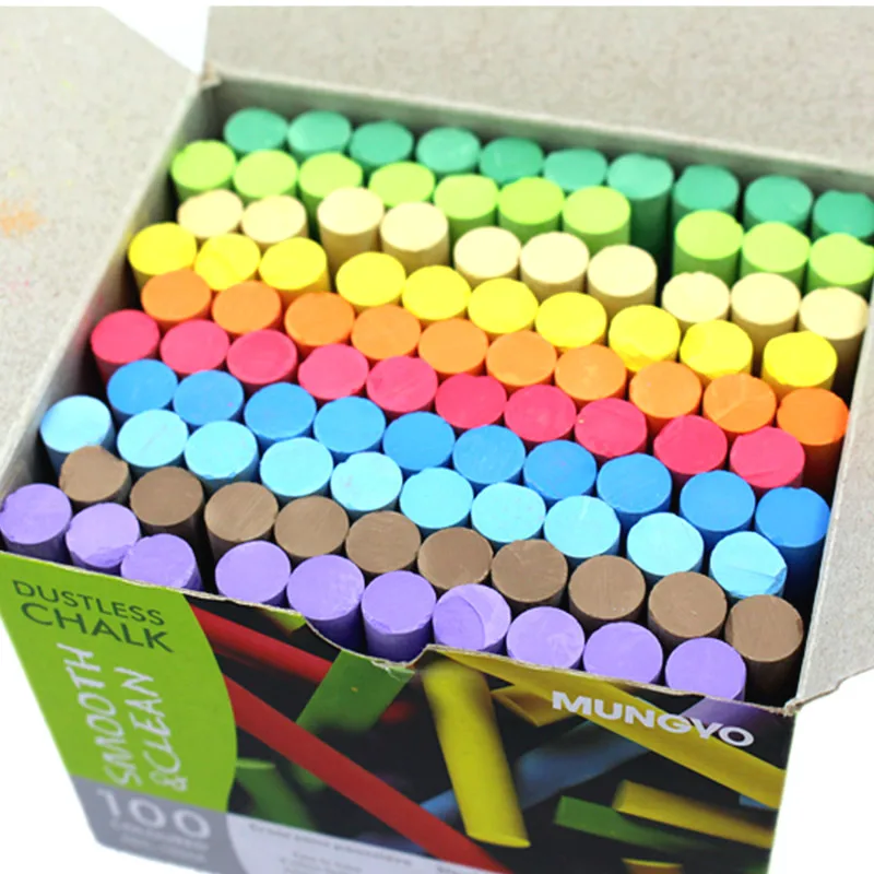 South Korea MUNGYO color non toxic chalk 100pcs blackboard chalk office