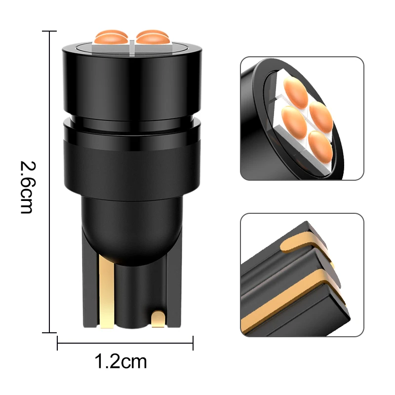 2 шт. T10 светодиодный W5W 194 лампочка Поворотная боковая лампа автомобильные аксессуары зазор лампы для чтения номерные знаки огни для авто 12 В
