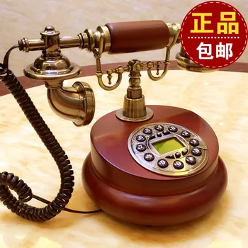 

European style wooden retro vintage antique telephone dial disc wireless mobile telephone card Decoration home Dial number