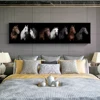 Black and white Horses Wall Art Canvas Prints Moden Animals Posters And Prints Horses Canvas Paintings For Bed Room Wall Decor ► Photo 1/6