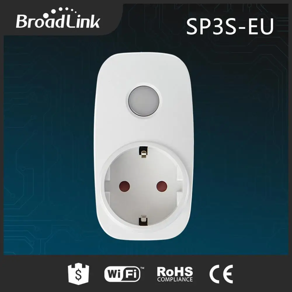 Broadlink SP3 SP3S Wi-Fi умная розетка США ЕС вилка пульт дистанционного управления выключатель питания работает с Alexa Google домашняя Автоматизация - Комплект: SP3S EU Standard