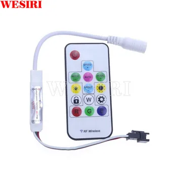 

DC5V/12V SP103E Mini RF Controller With 14 Keys Wireless Remote for WS2811 WS2812B SK6812 LED Strip Light