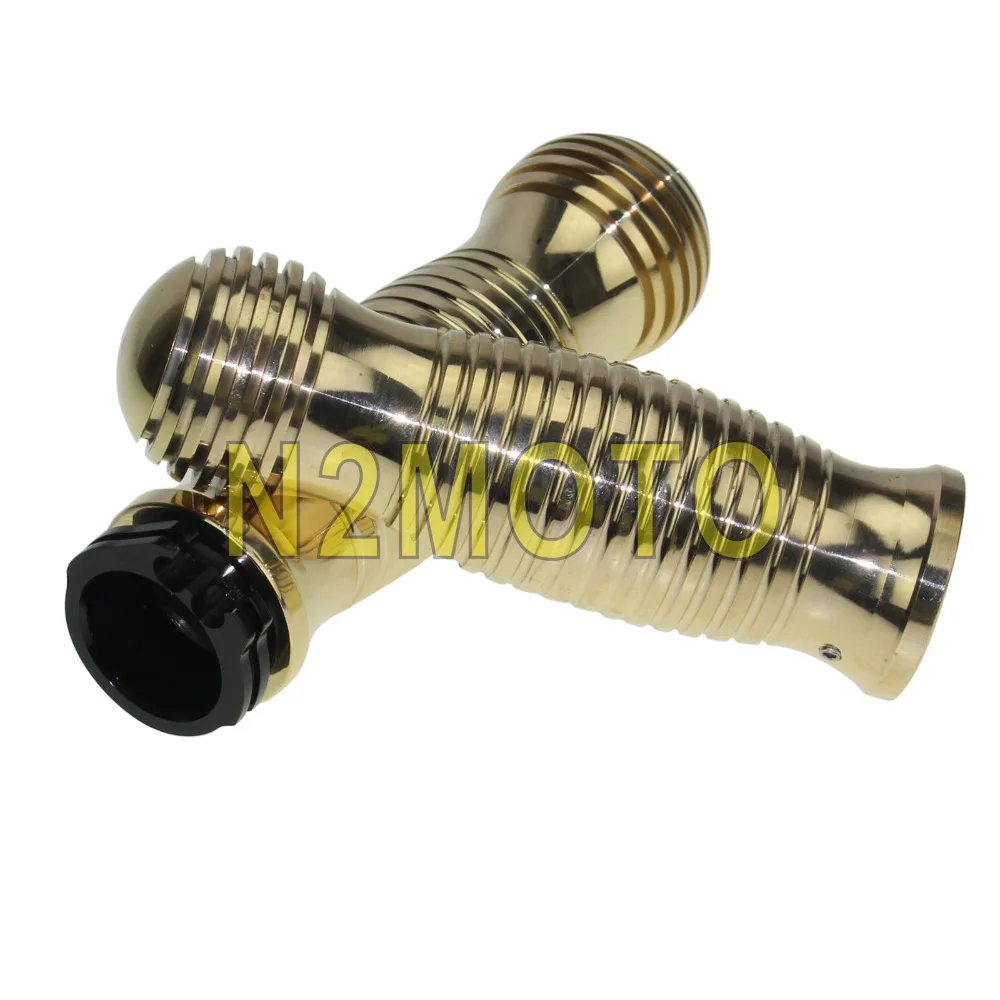 

1" Brass Hand Grips Custom Cruiser Bobber Dyna Chopper Motorcycle Handlebar Grips 25mm Tube Grips