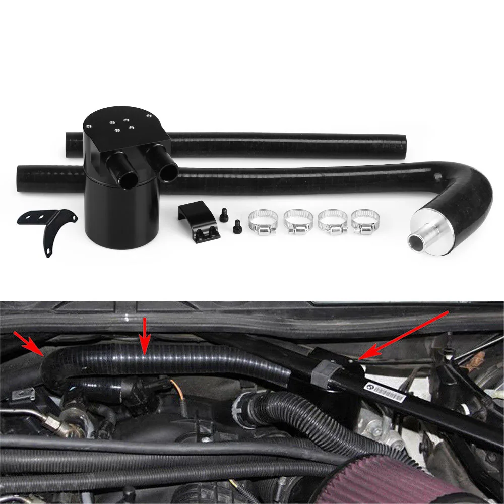 RASTP-черная перегородка маслоуловитель БАК с радиатором силиконовый шланг для BMW F30 F32 F36 320i 328i N20 N26 RS-OCC017 двигателя