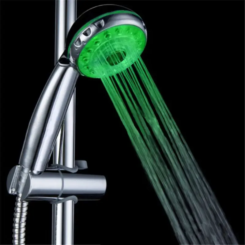 Adjustable 3 Mode 3 Color LED Light Shower Head Temperature Sensor RGB Bath Sprinkler Bathroom Spa Adjustable 3 Mode 3 Color LED Light Shower Head Temperature Sensor RGB Bath Sprinkler Bathroom Spa