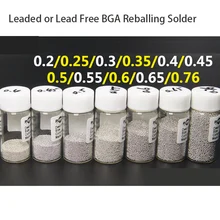 11 бутылок 2,5 Вт этилированный или свинец BGA Reballing припой шары(0,25 0,3, 0,4, 0,45, 0,5, 0,55, 0,6, 0,76, 0,65) Сварка ремонт