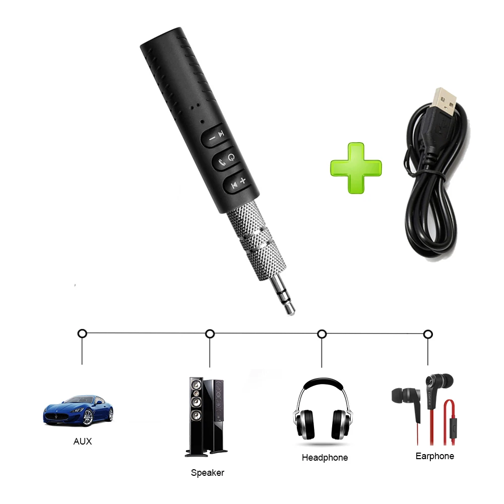 

3.5mm Jack Wireless Car Bluetooth Aux Receiver Adapter A2DP 4.1 Bluetooth Handsfree Car Kit Aux Bluetooth Audio Music Receiver