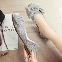 Женские клетчатые Мокасины с закрытым носком и бантом; женские лоферы с квадратным носком; тонкие туфли на плоской подошве; женские осенние эспадрильи; удобная женская обувь для вождения