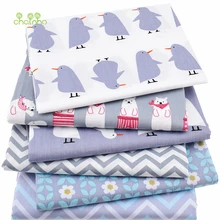 6 шт./лот, саржевая хлопковая ткань, Лоскутная Ткань с героями мультфильмов, ткань ручной работы, для шитья, для детей и малышей