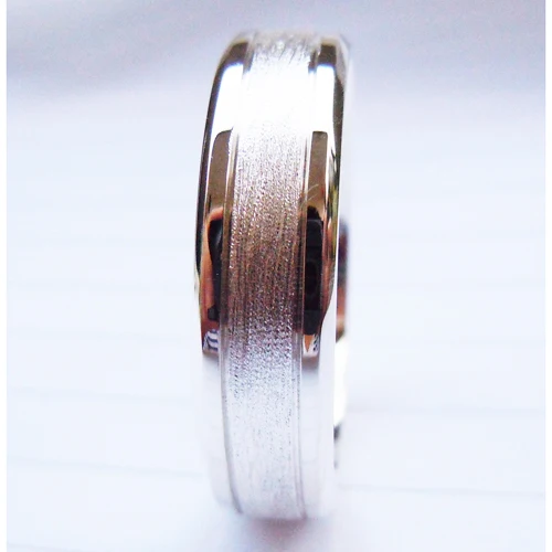

Tailor Made Mens Grooved Solid .925 Sterling Silver Wedding Band Ring Size 4 - 16 (#R027)